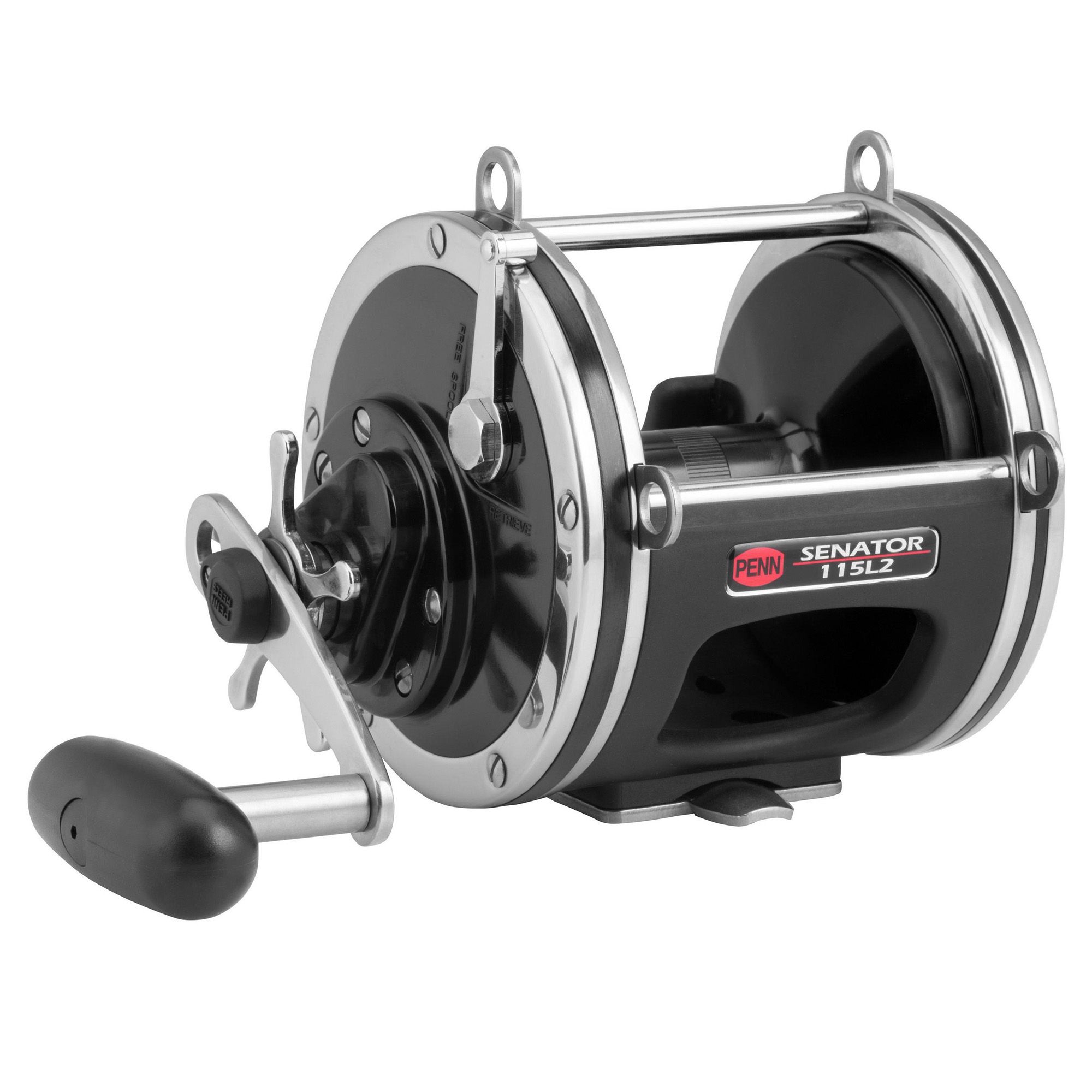 Penn 115L2 - 9/0 Senator Star Drag Reel - Black - Right-Hand