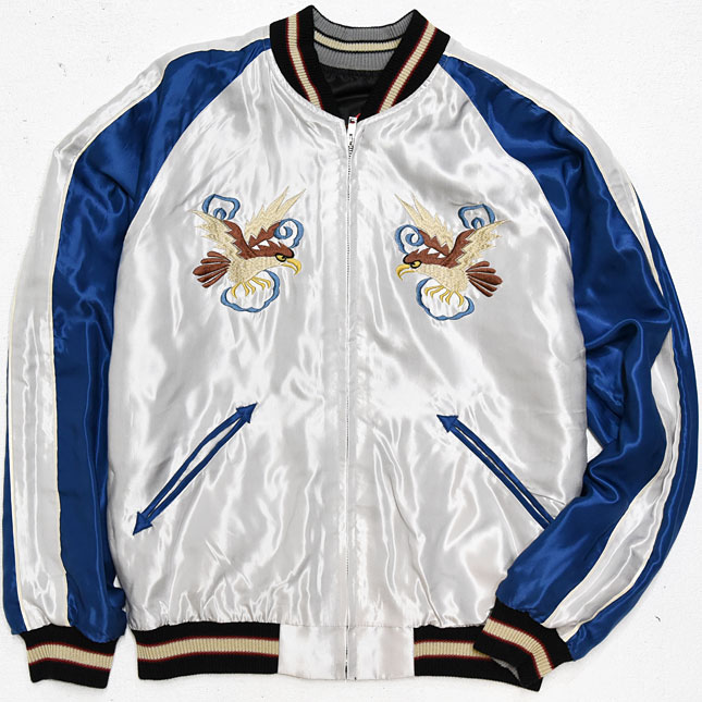 東洋スカジャン【DUELLING DRAGONS×TIGER HEAD】リバーシブルサテン