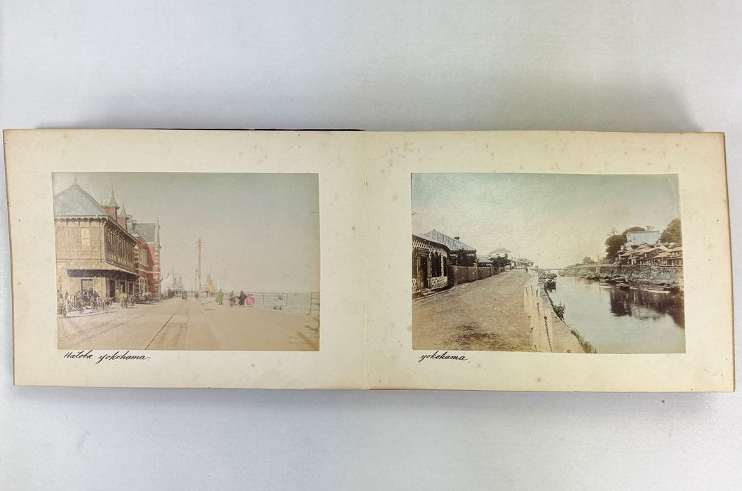 Vintage 19th Century Japanese Photo Album with 50 Hand Tinted