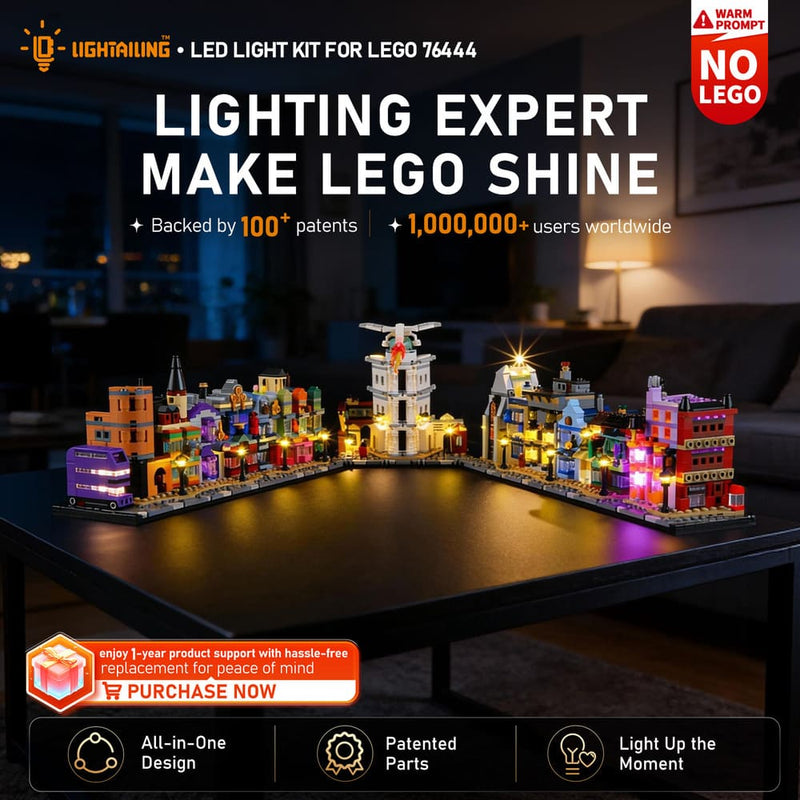 Lightailing Light Kit For LEGO Diagon Alley Wizarding Shops 76444