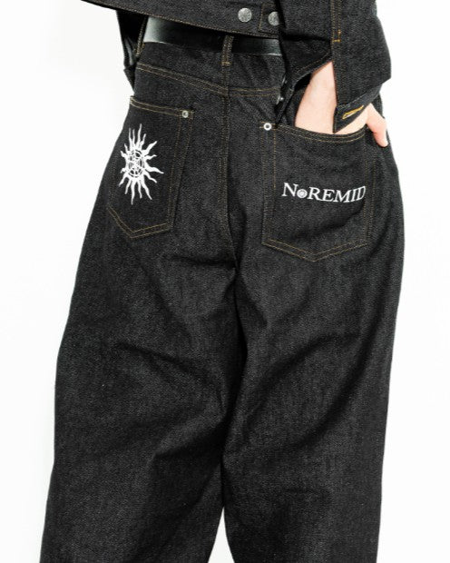 BTN FLY RIGID DENIM WIDE PANTS - INDIGO – NOREMID