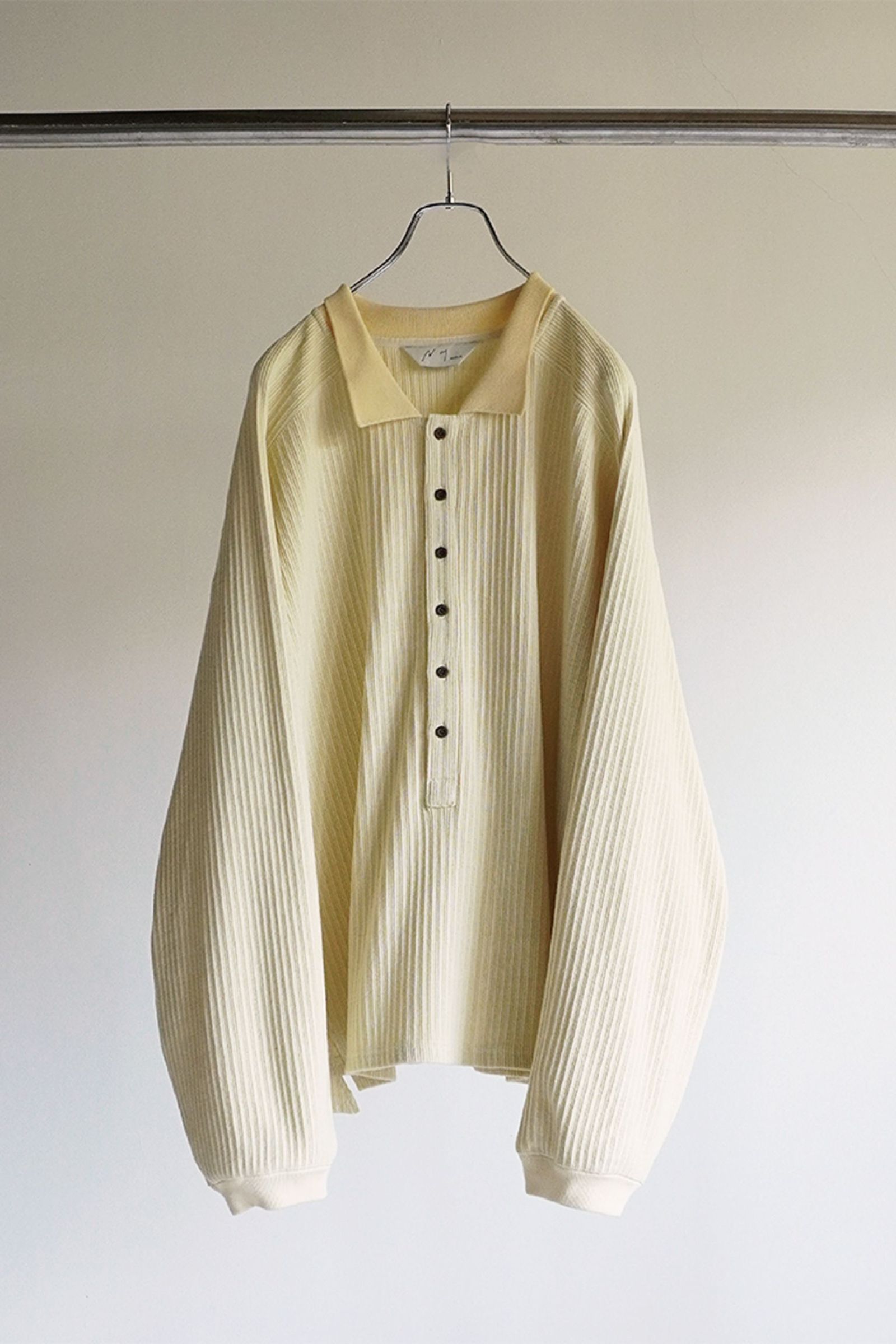 ANCELLM - HENLEY RIB LS T-SHIRT/CREAM | NapsNote