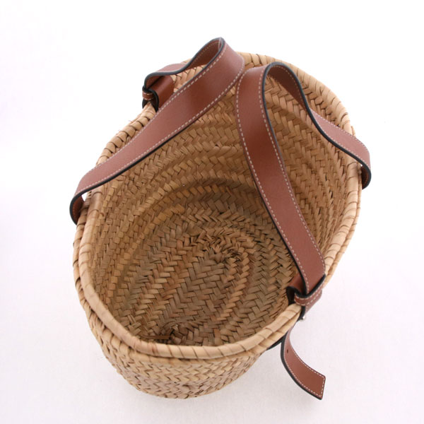 LOEWE ロエベ バスケットバッグ スモール ブラウン 中古(ホワイト