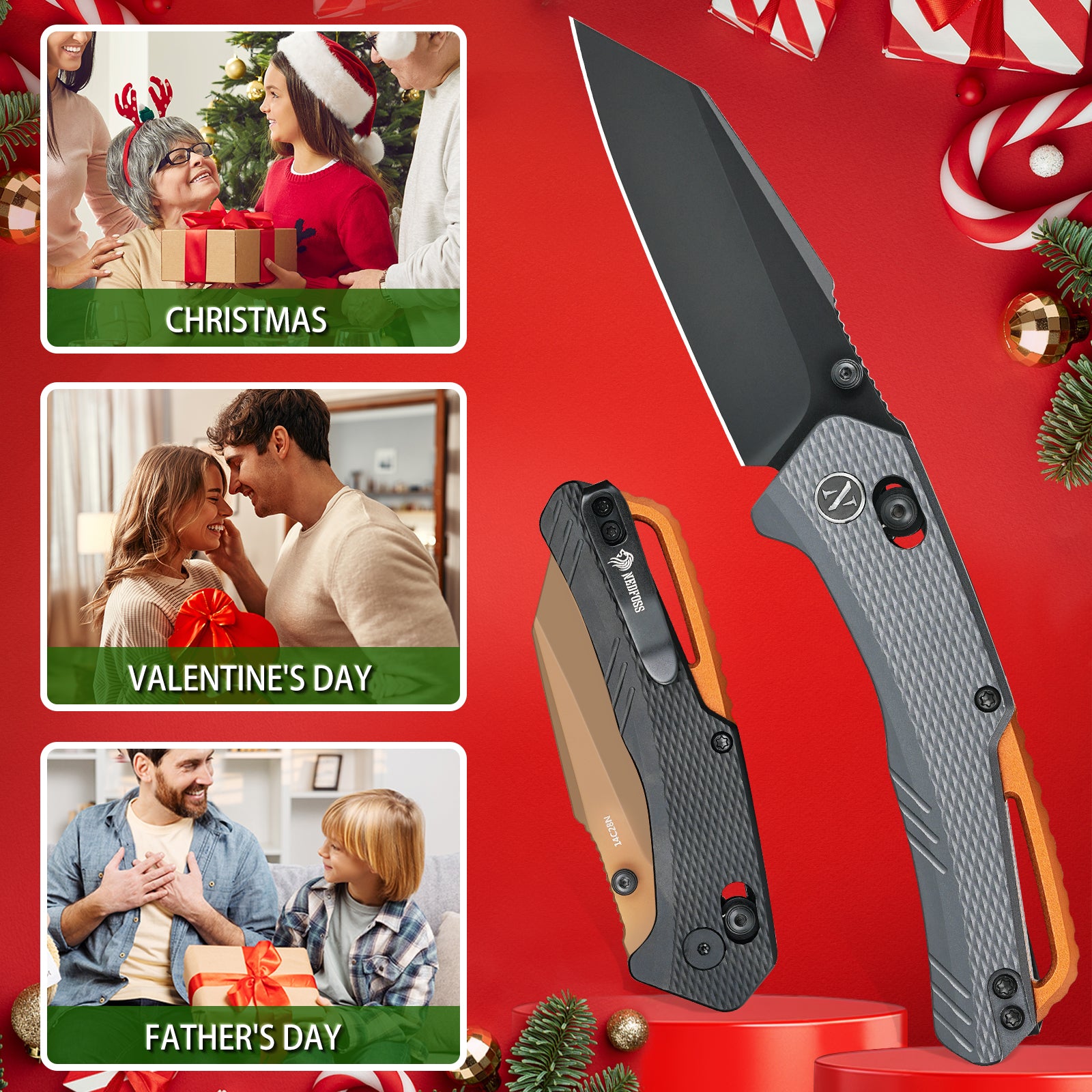 Beast Pocket Knife, Large EDC Folding Knife with Liner Lock