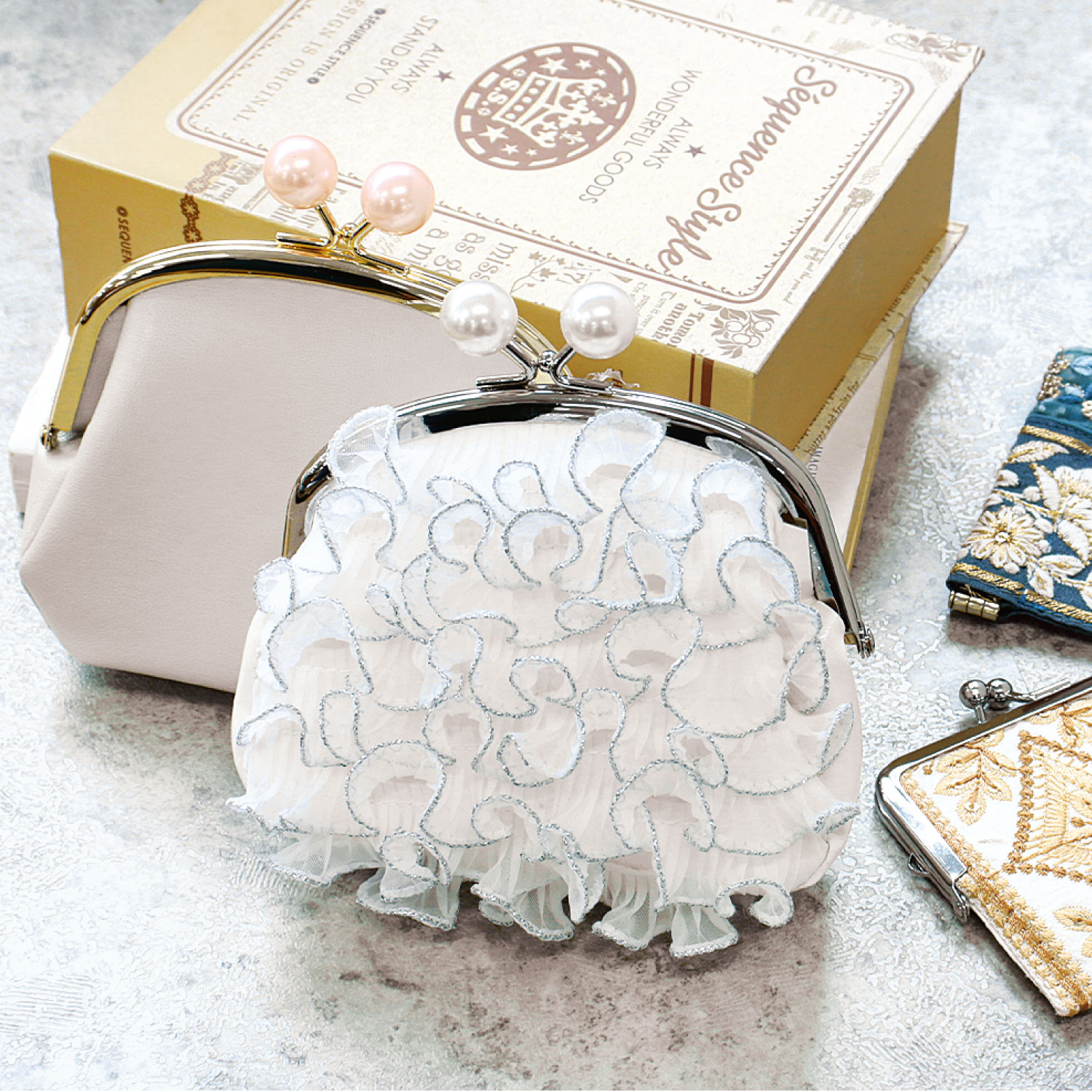 かわいいパールのついた口金が新登場！ - 日本紐釦貿易｜大阪の手芸