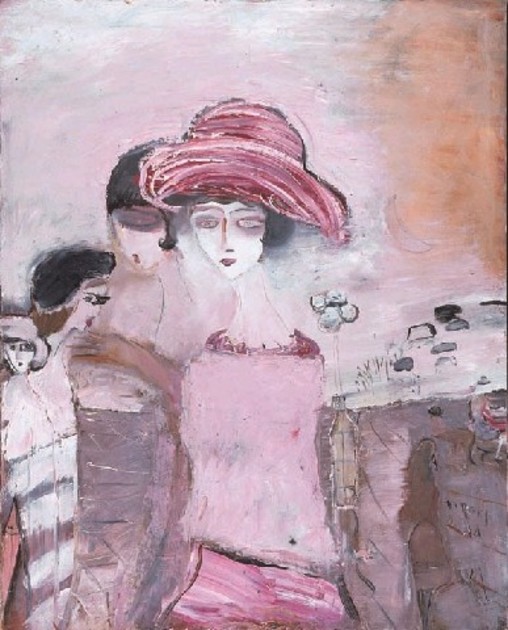 織田広喜（織田廣喜？）油彩画 8号 シャンゼリゼリゼの風景 織田