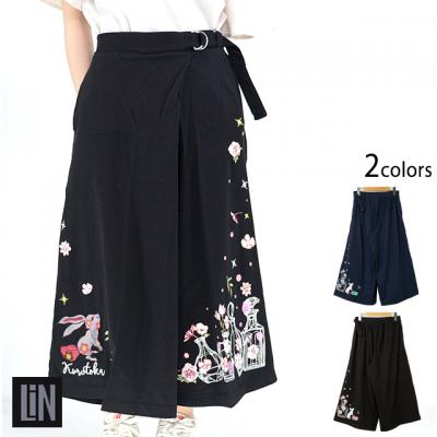 黒菟華 「香水のボトル」総刺繍カフェパンツ LIN レディース AL-759057