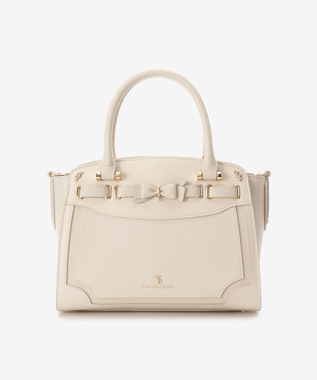 フロントリボンベルトハンドバッグ(FREE オフホワイト): SAMANTHAVEGA