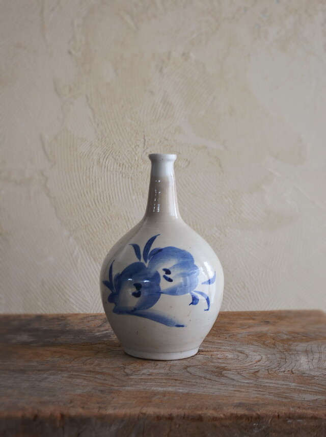 壺 徳利 花器 一輪挿し 民藝 飾り壺 時代物 窯傷 染付 壺 徳利 花器