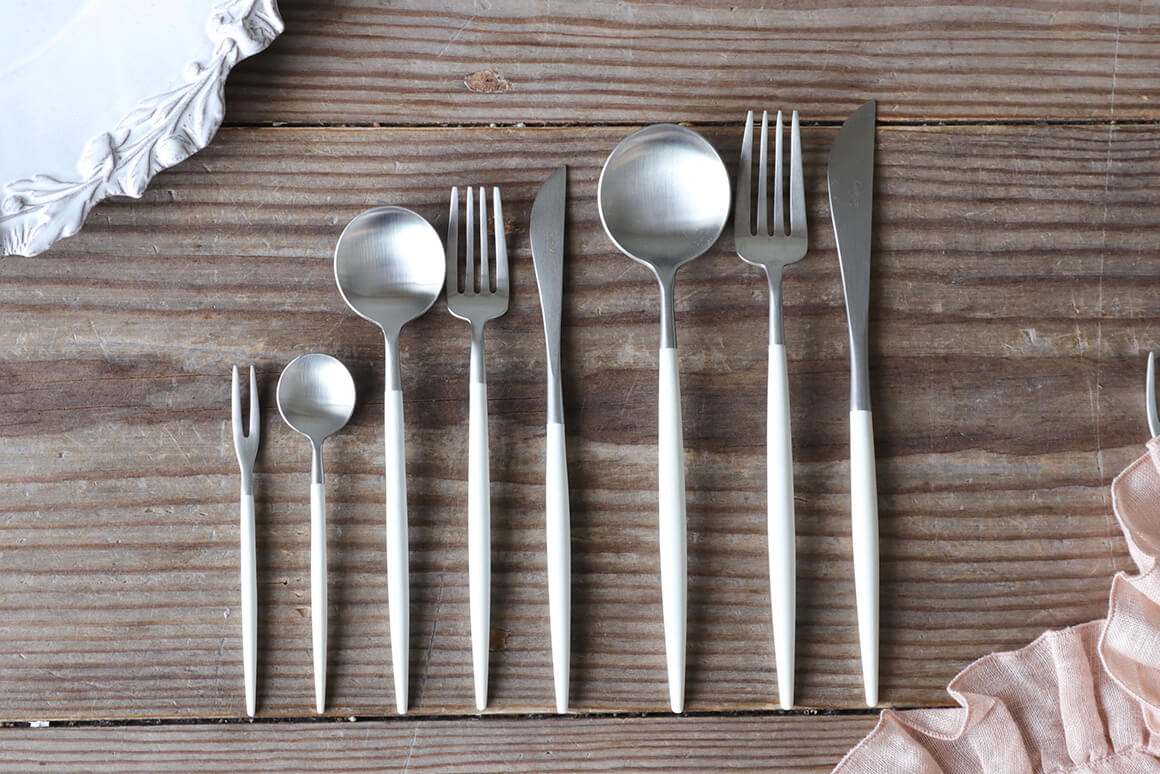 Cutipol カトラリーGOA WHITE x SILVER クチポール ～ サラグレース