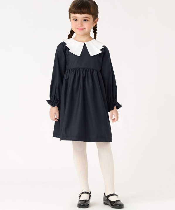 SHIPS Colors:90～130cm /〈洗濯機可能〉TR タックカラー ワンピース