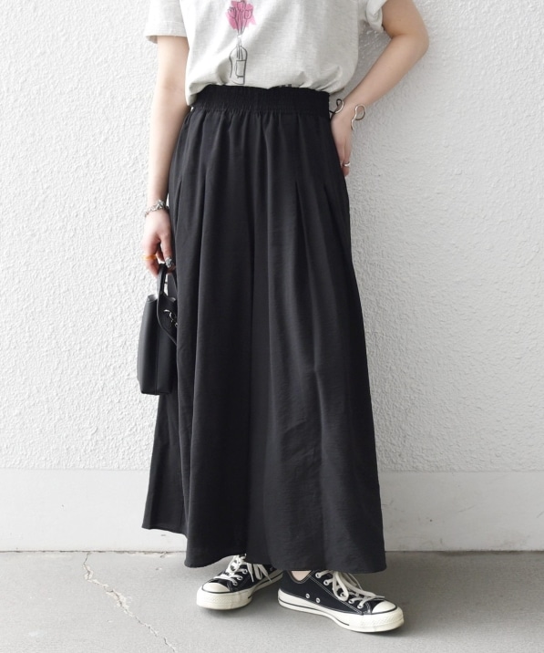 予約》SHIPS any:〈手洗い可能〉ギャザー ガウチョ イージー パンツ