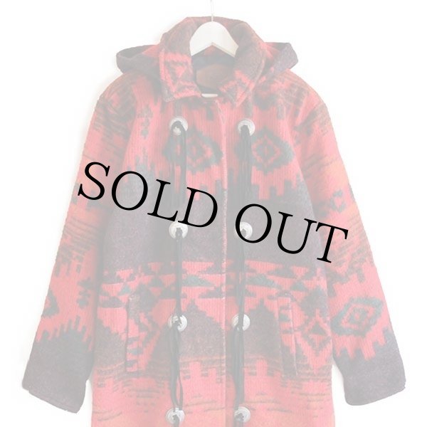90s USA製 Woolrichウールリッチ ネイティブ柄 ロング ウール