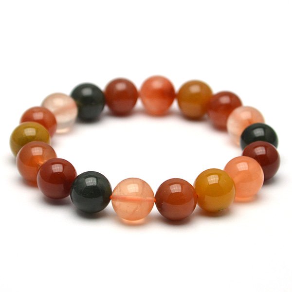 福禄寿ミックスルチルクォーツ - 11mm玉、サイズ17cm | 天然石