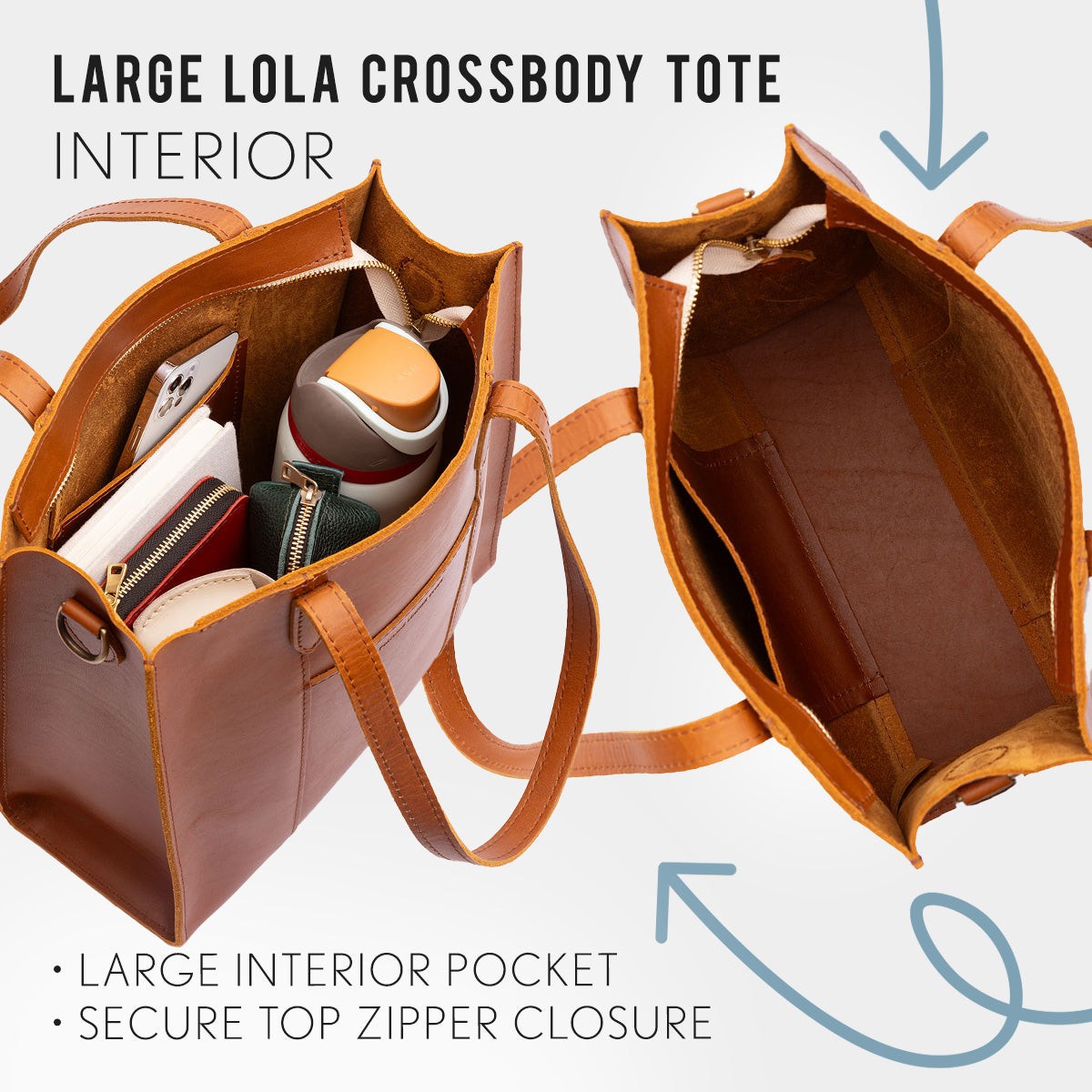 Almost Perfect' Large Lola Zipper Crossbody Tote | Portland