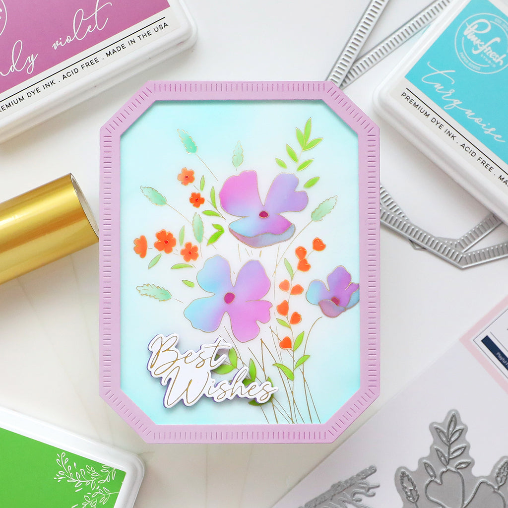 Playful Petals press plate – Pinkfresh Studio