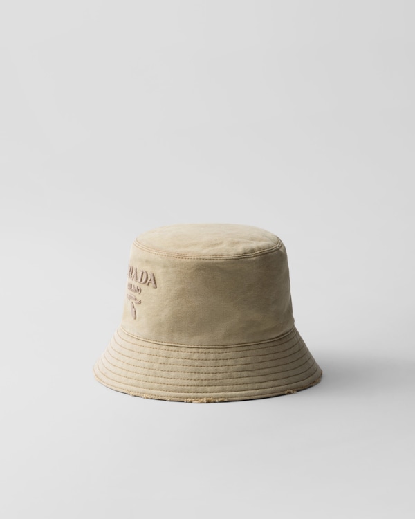 Natural Linen Blend Bucket Hat | PRADA