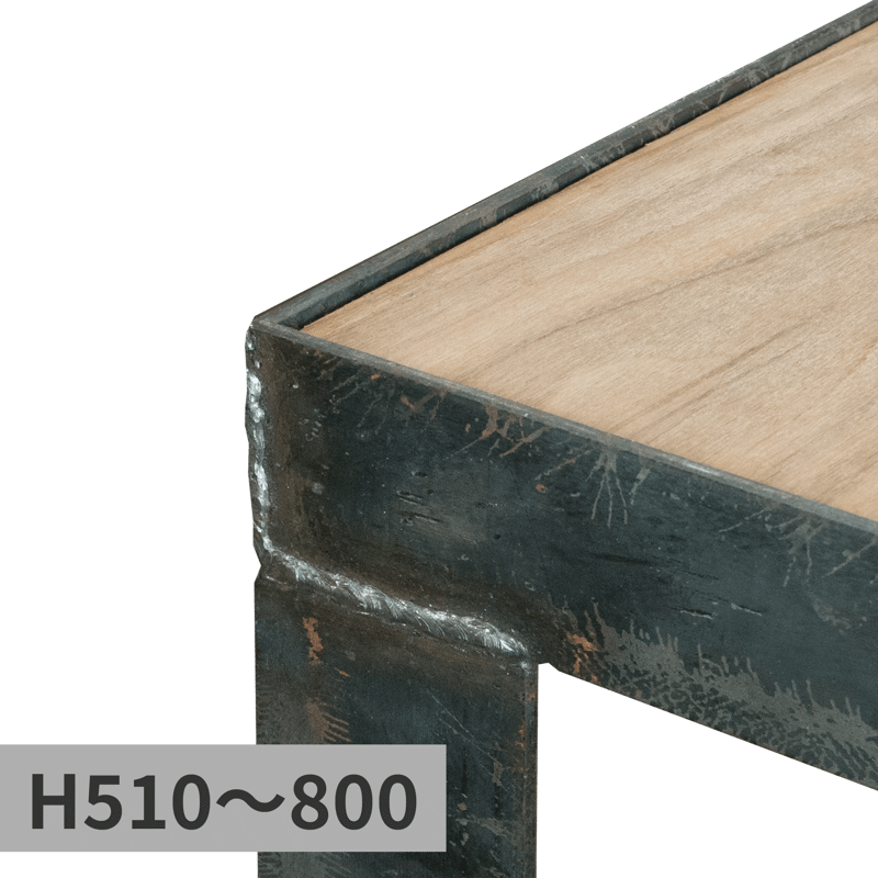 アングルフレーム脚 天板はめ込み型 H510～800 | PS-TB005-04-G089