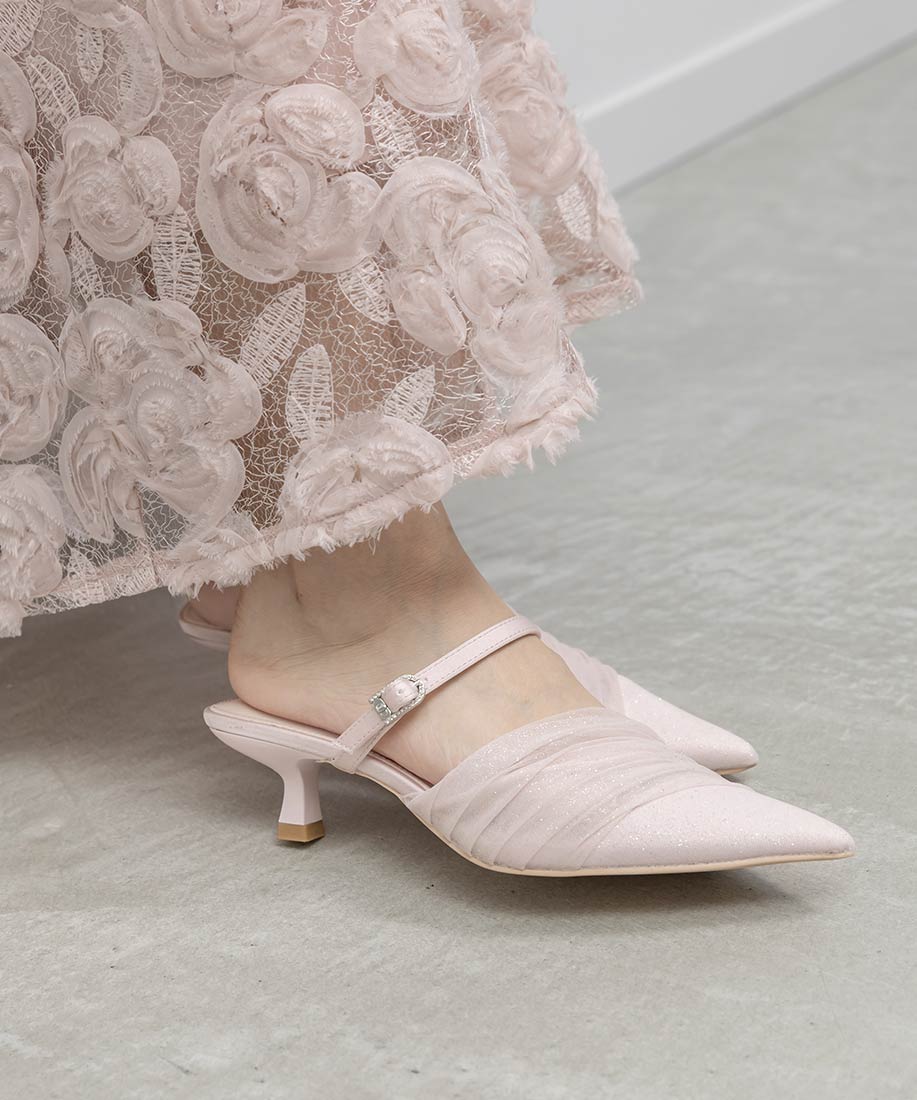 シアーギャザーミュールパンプスRANDA公式サイト