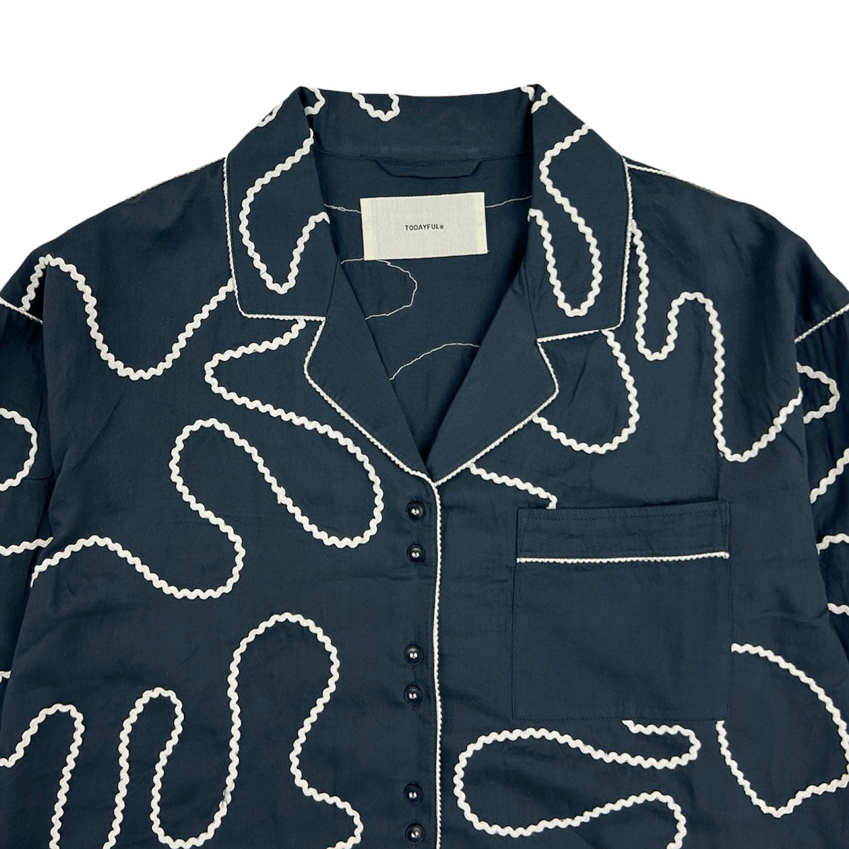 TODAYFUL]Embroidery Pajamas Shirts/NAVY(12510410) – R&Co.
