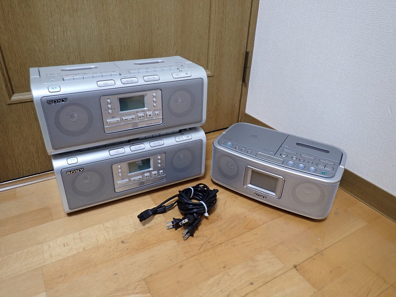 ラジカセ SONY CFD-W78 CFD-E500TV ソニー AM FM ラジオ CD ダブル