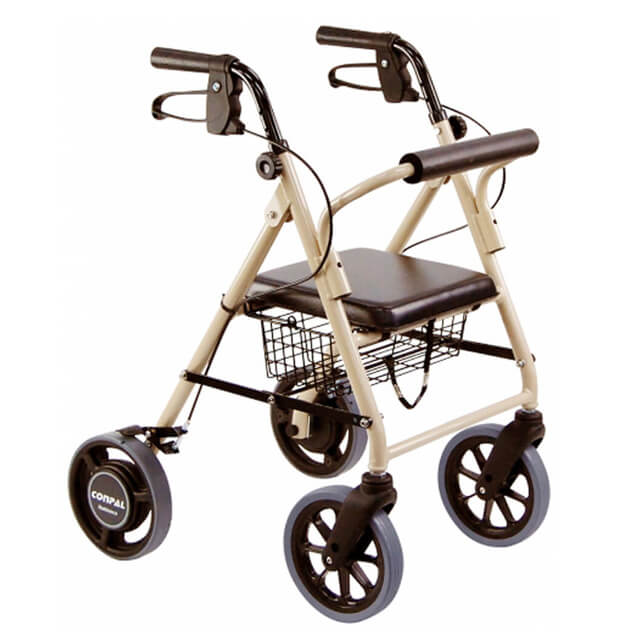 竹虎 117504 レッツゴーミニ 室内用歩行器 (ウォールナット/トレイ