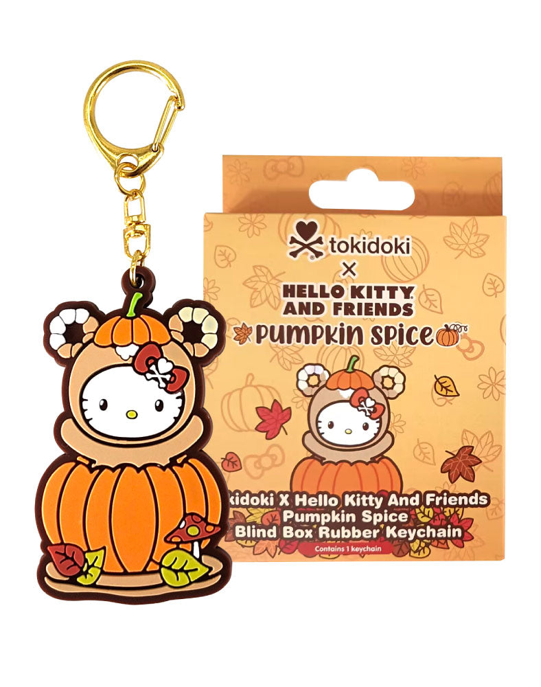 tokidoki x Hello Kitty and Friends Pumpkin Spice Rubber Keychain Blind