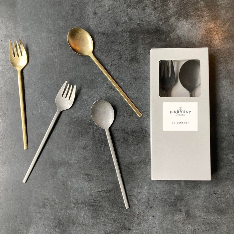 スッカラ&ポク カトラリーセット BOX入 シルバー 銀 ヴィンテージ 韓国