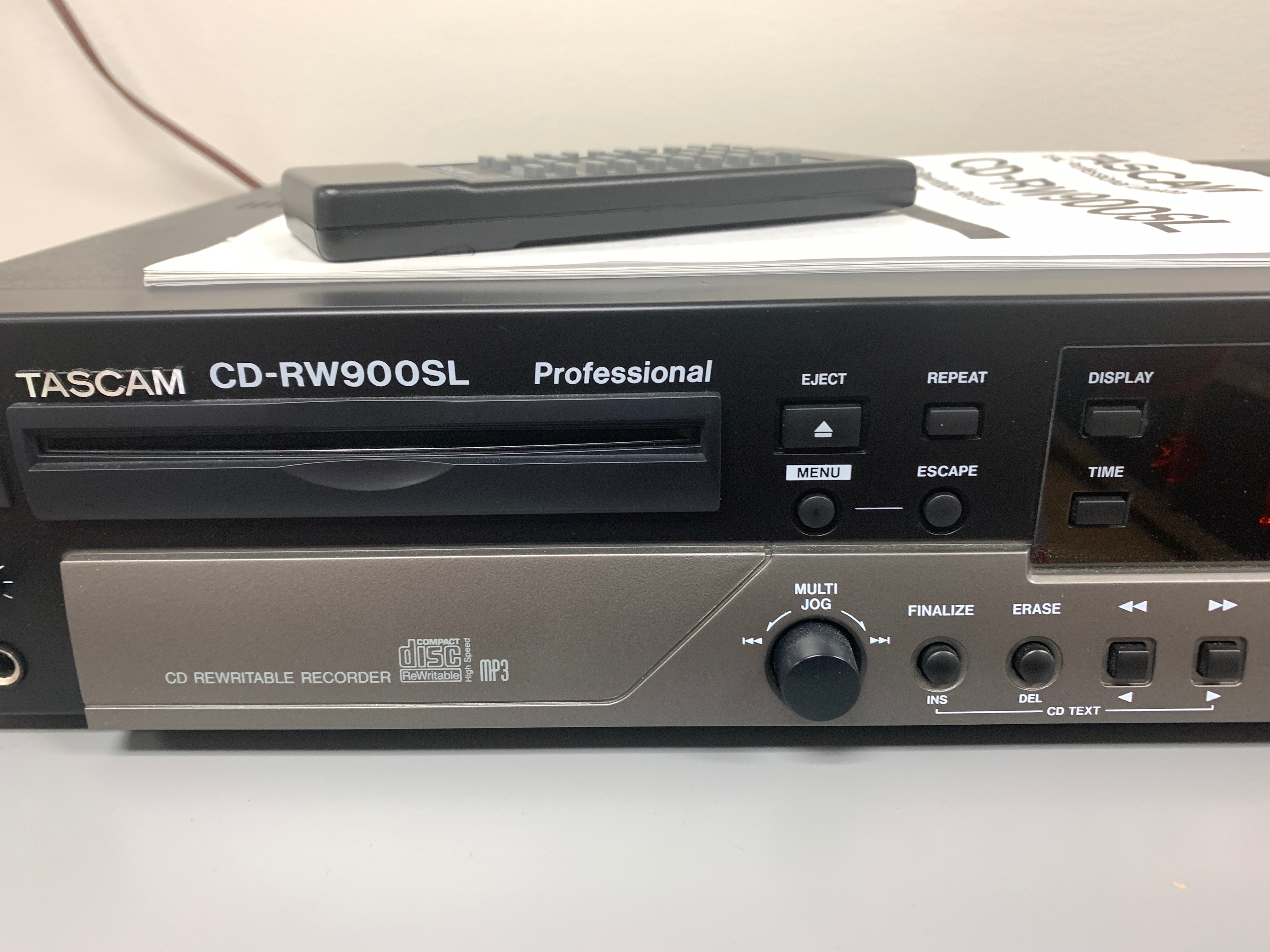 Tascam CD-RW900SL CD Player Recorder * Manual * Remote – The