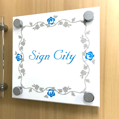 壁面看板】オリジナルアクリルプレート看板 白アクリルver.（表面