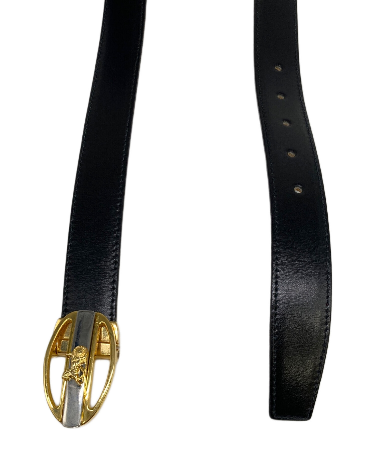 中古・古着通販】CELINE (セリーヌ) 馬車金具バックルベルト ブラック