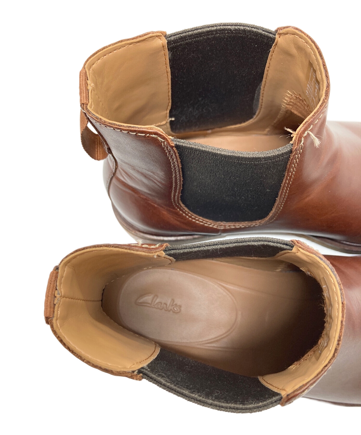 中古・古着通販】CLARKS (クラークス) サイドゴアブーツ レザーブーツ