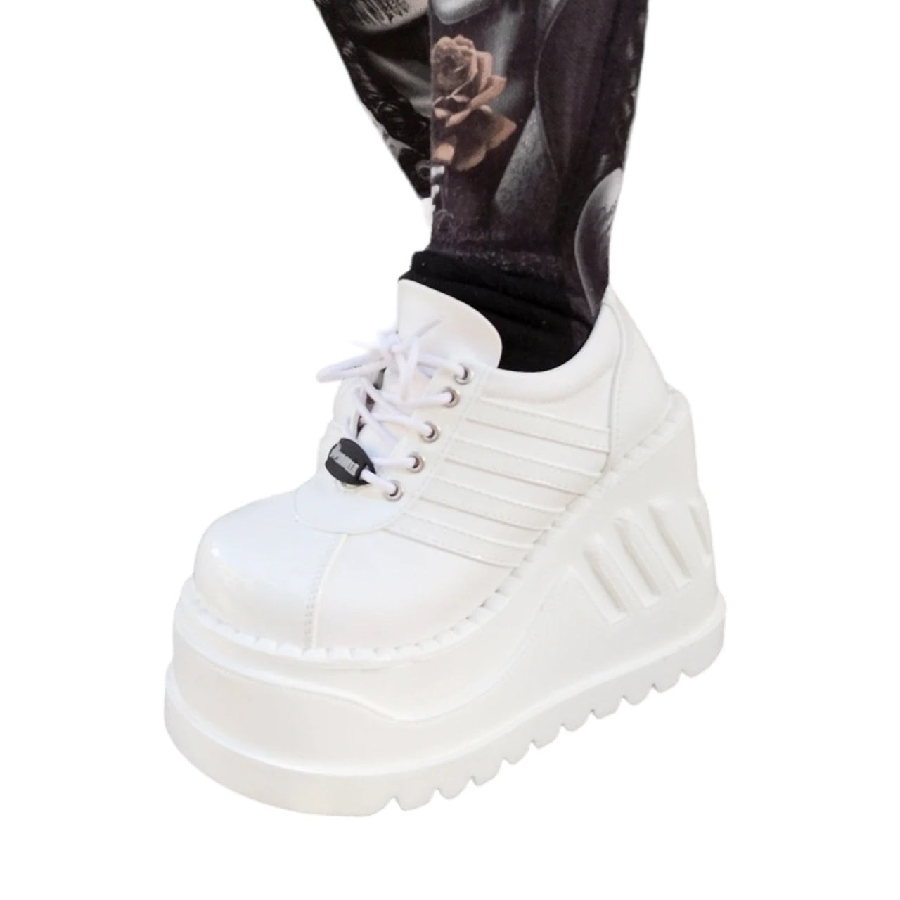 DEMONIA】ウェッジソール厚底スニーカー(ホワイト) – EpicureanGarden
