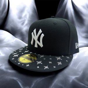 ヤンキース スワロフスキー ベースボールキャップ NY カモフラ スワロ