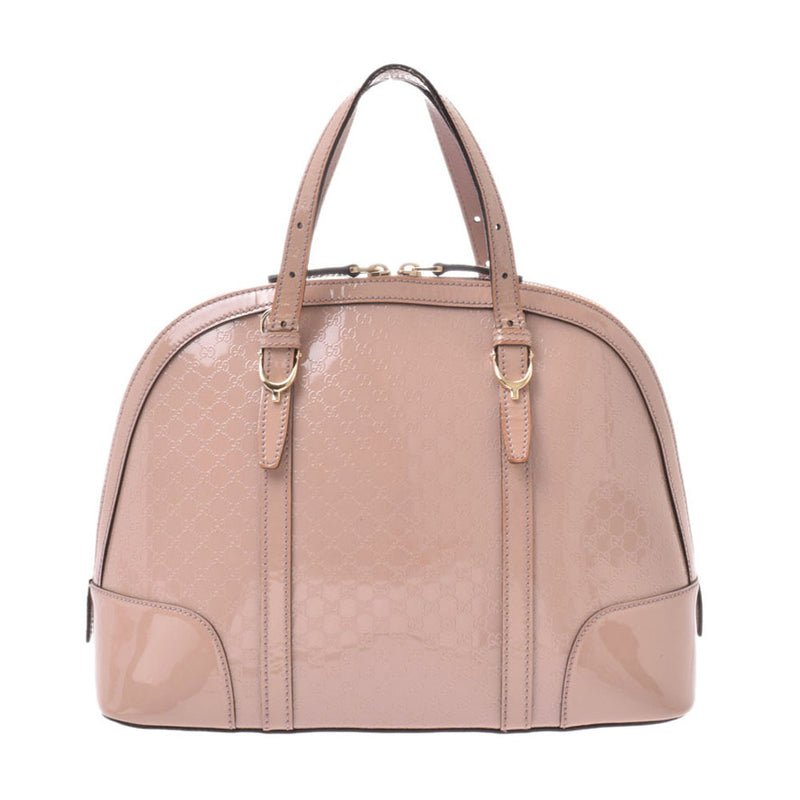 グッチGG柄 2WAYバッグ ピンクベージュ レディース エナメル