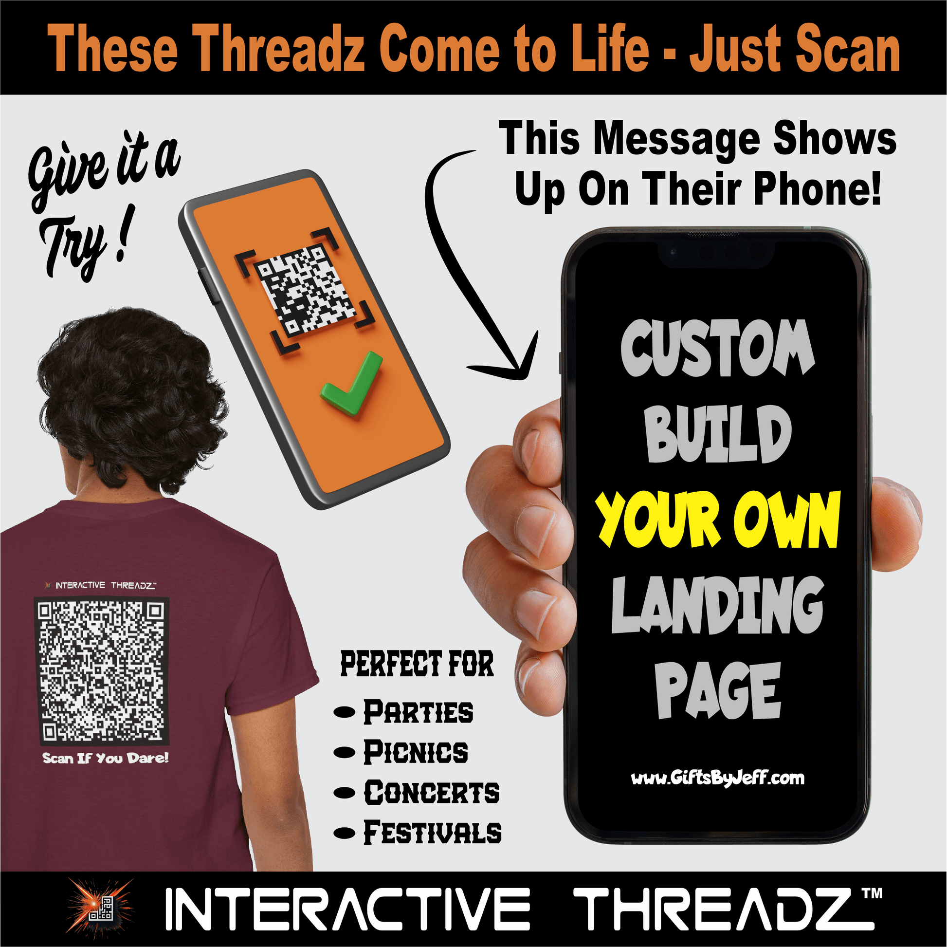 Custom Build Your Own Landing Page - QR Code Shirt – Gifts By Jeff