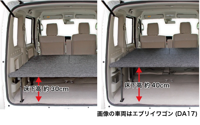エブリイワゴン ベッドキット DA17W ハーフサイズ 硬質マットタイプ