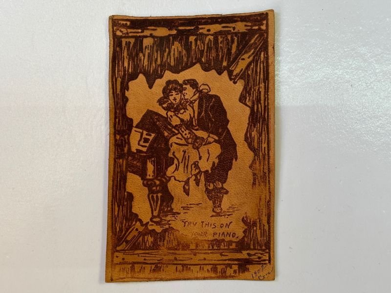 アンティークポストカード 革のポストカード レザーポストカード