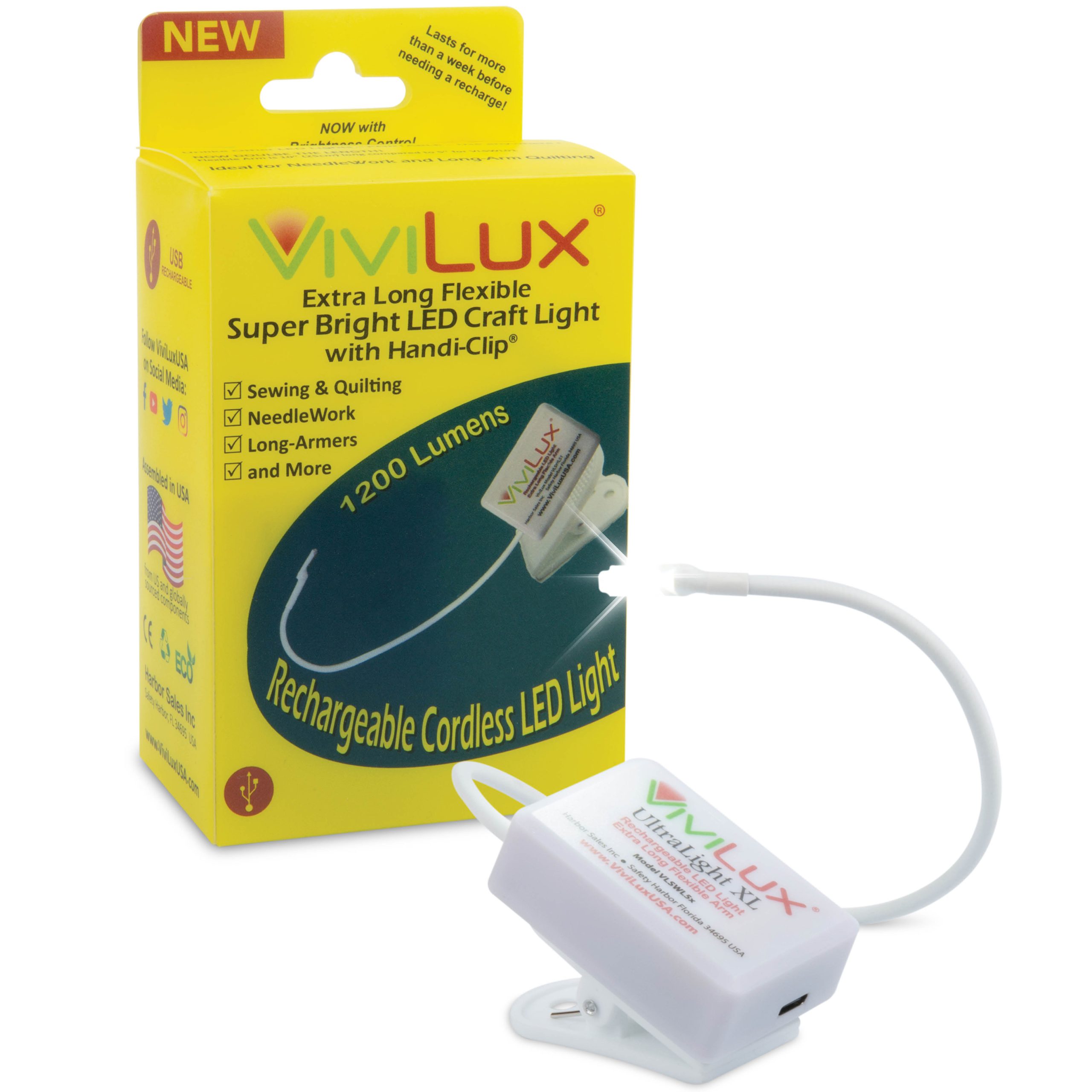 Super Bright Vivilux Craft Light: Flex & Velcro Ease