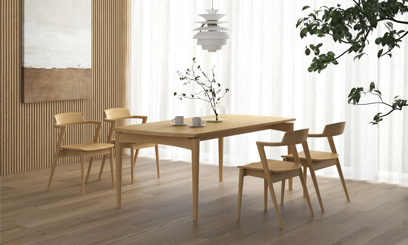 6脚セット 飛騨産業 SEOTO ダイニングチェア SEOTO セミアームチェア