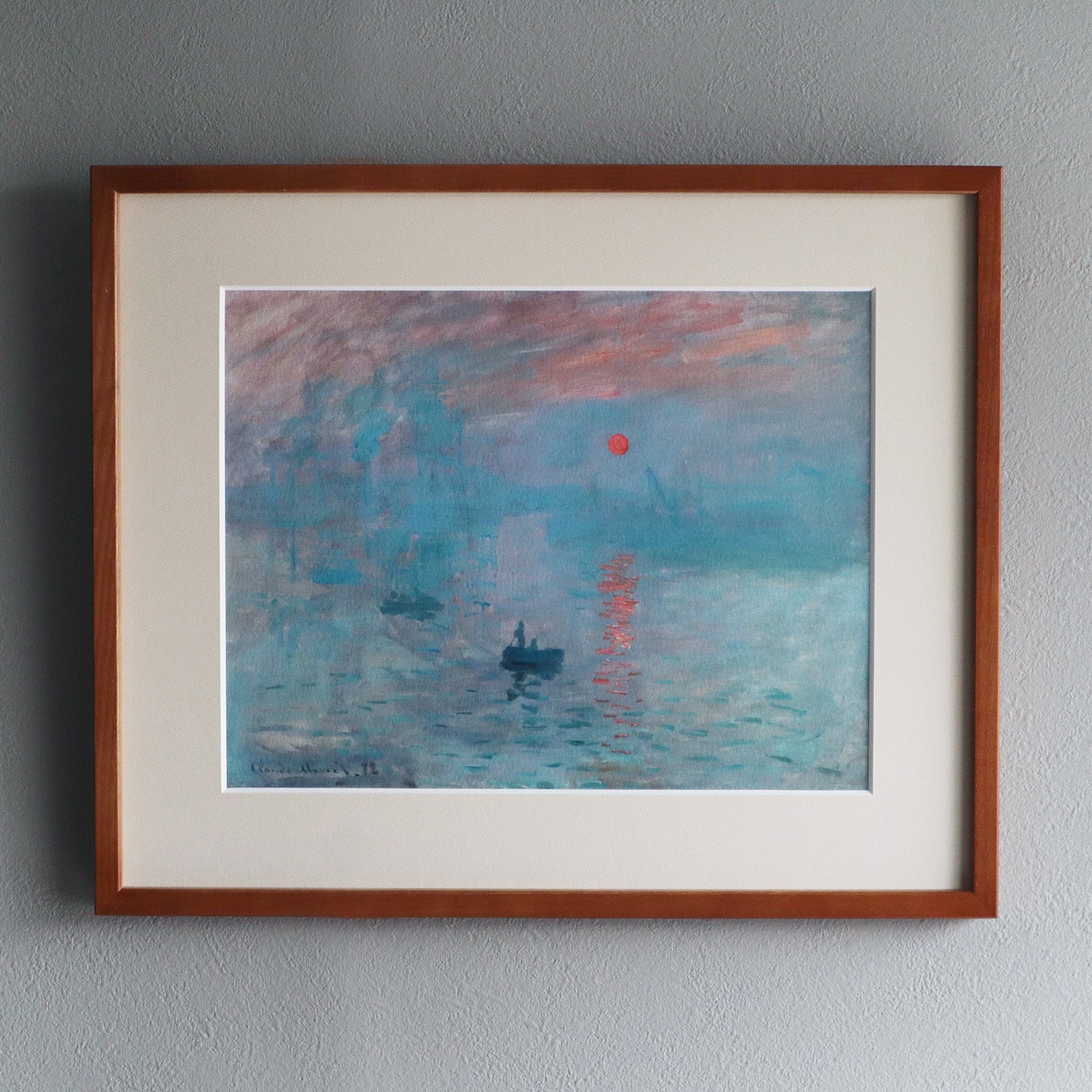 クロード・モネ 「印象・日の出」アートポスター（フレーム付き