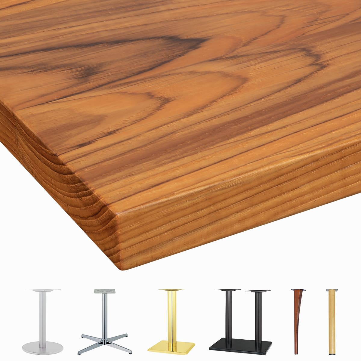 無垢材天板 チーク TE-WDSW｜ハストネットのテーブル