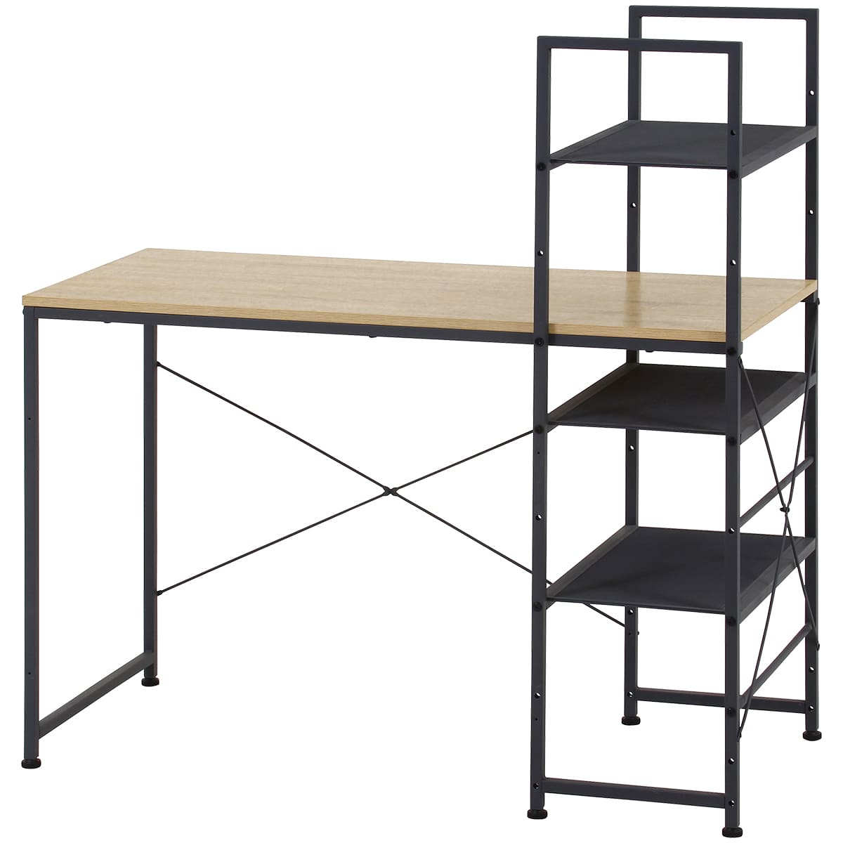 左右組み換えラック付きデスク ルカ｜不二貿易