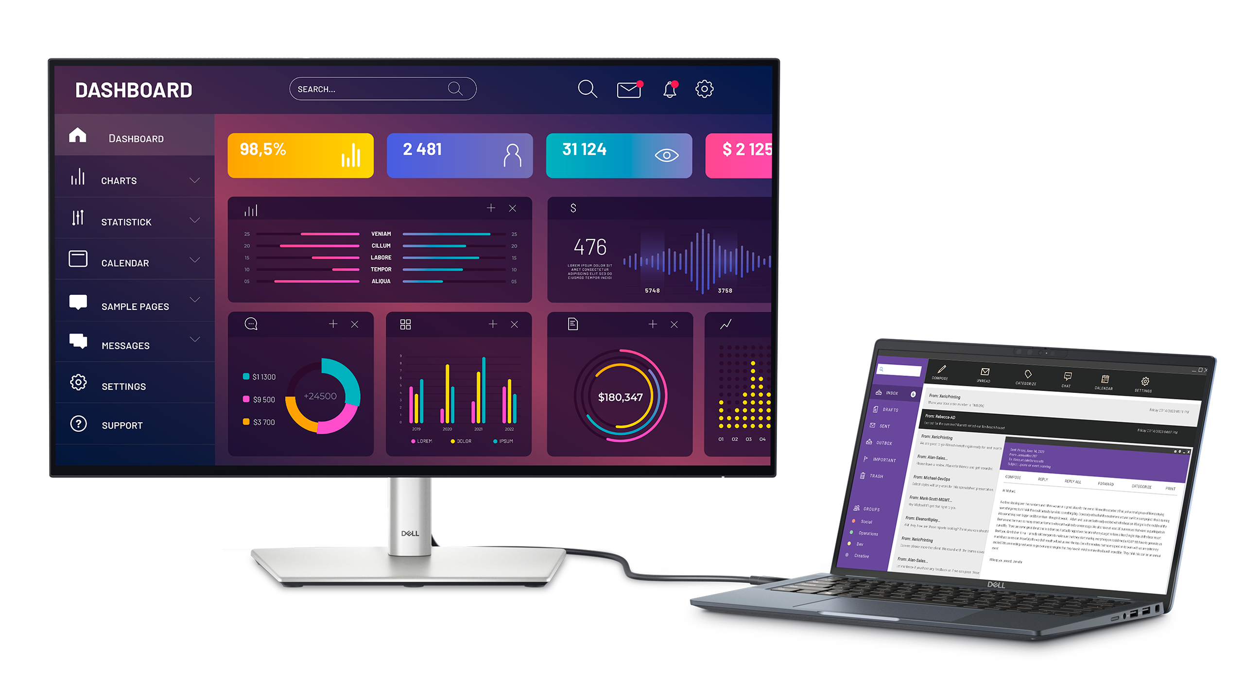 外付けディスプレイをノートパソコンに接続する | Dell 日本