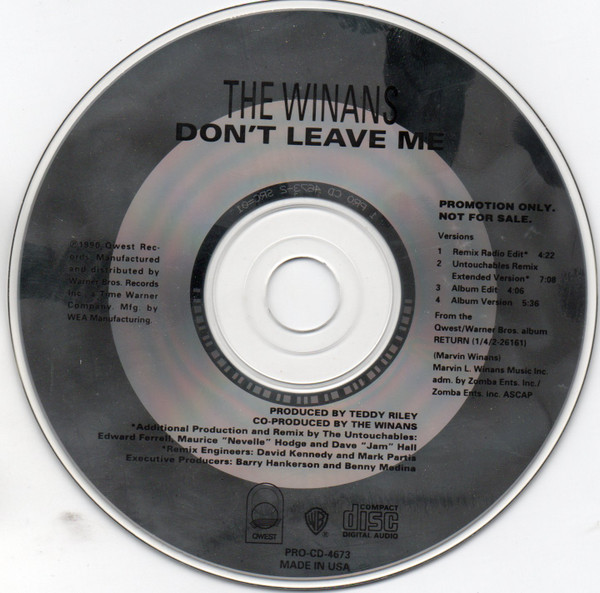 The Winans – Don't Leave Me – CD (Promo), 1990 [r9400757] | Discogs