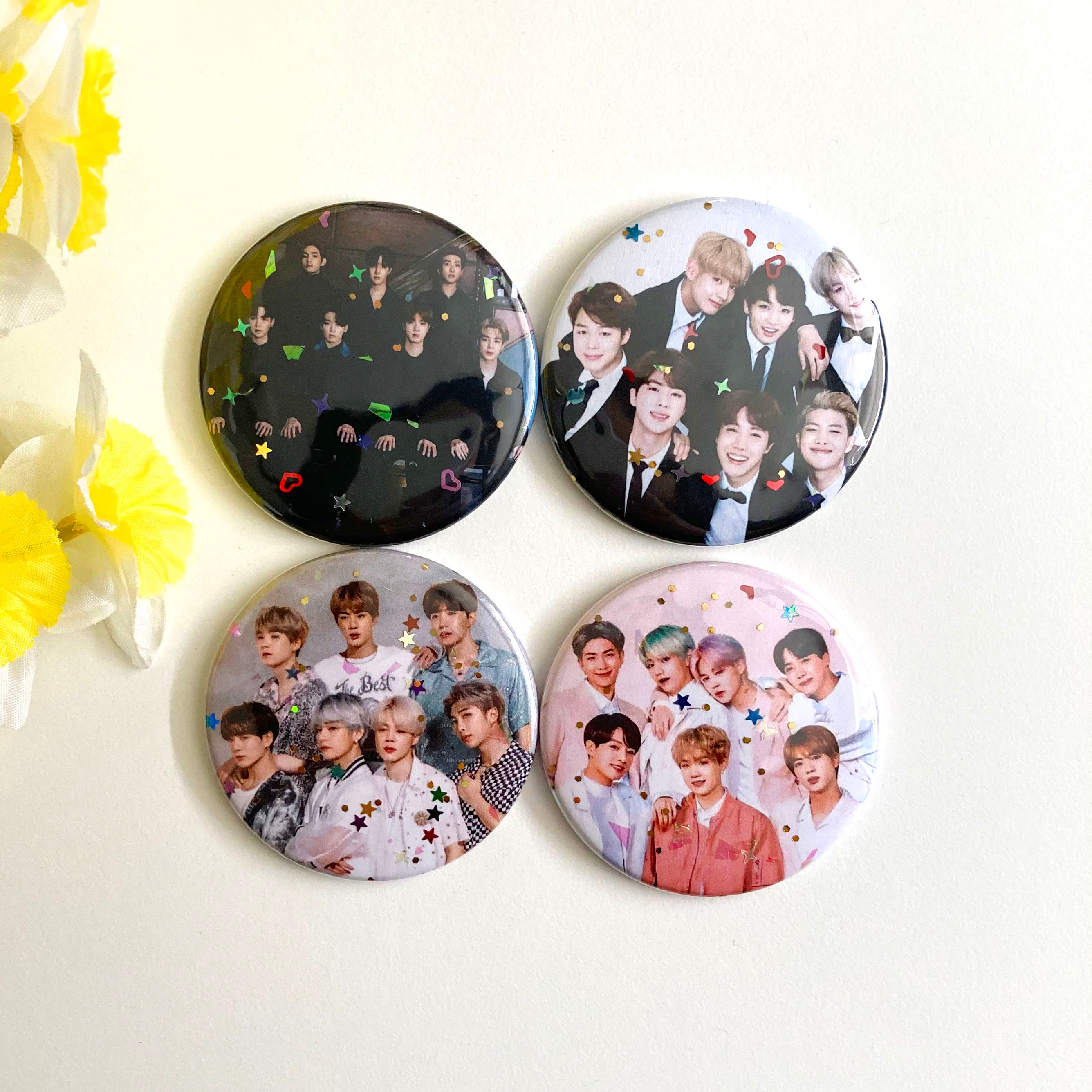 BTS Merch Kpop Pins - BTS Pins - Bangtan Boys Kpop Pinback Button