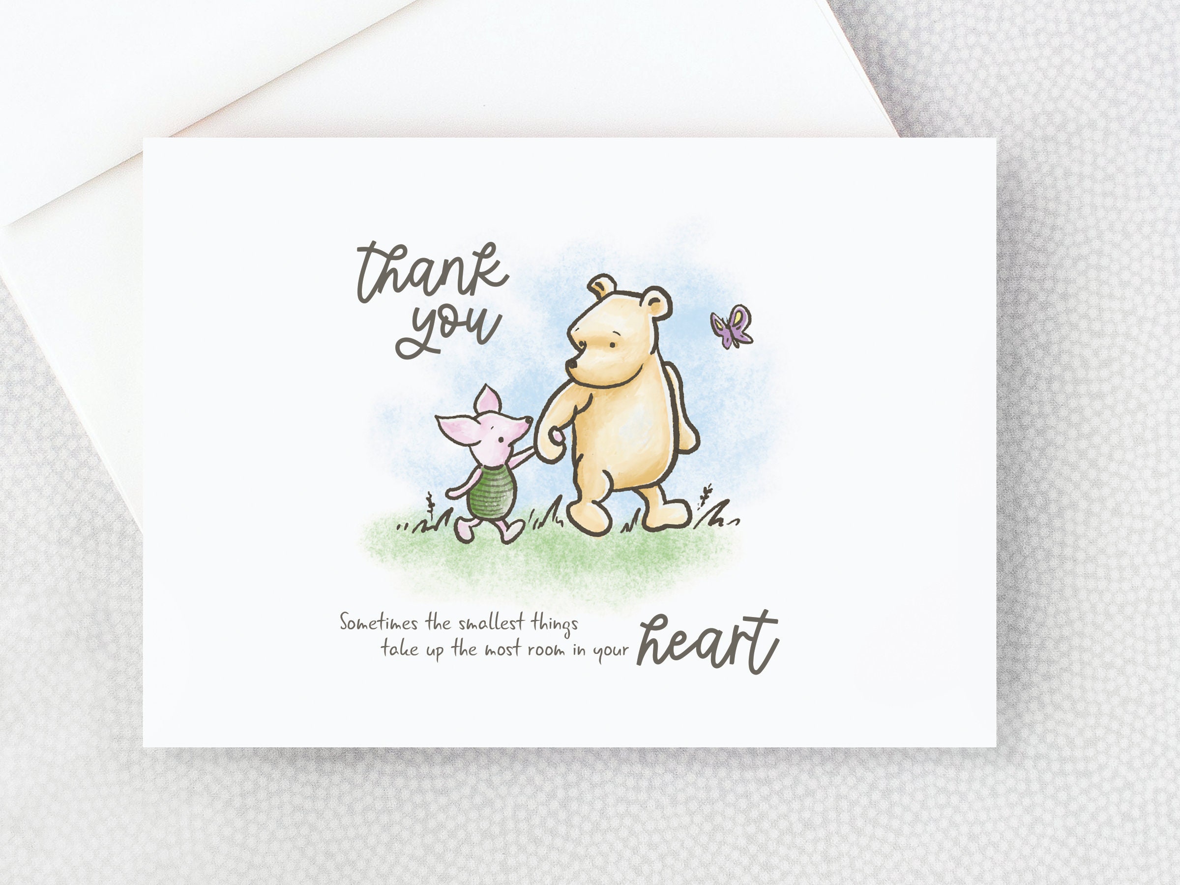 Classic Winnie the Pooh Thank You Card - Classic Winnie the Pooh