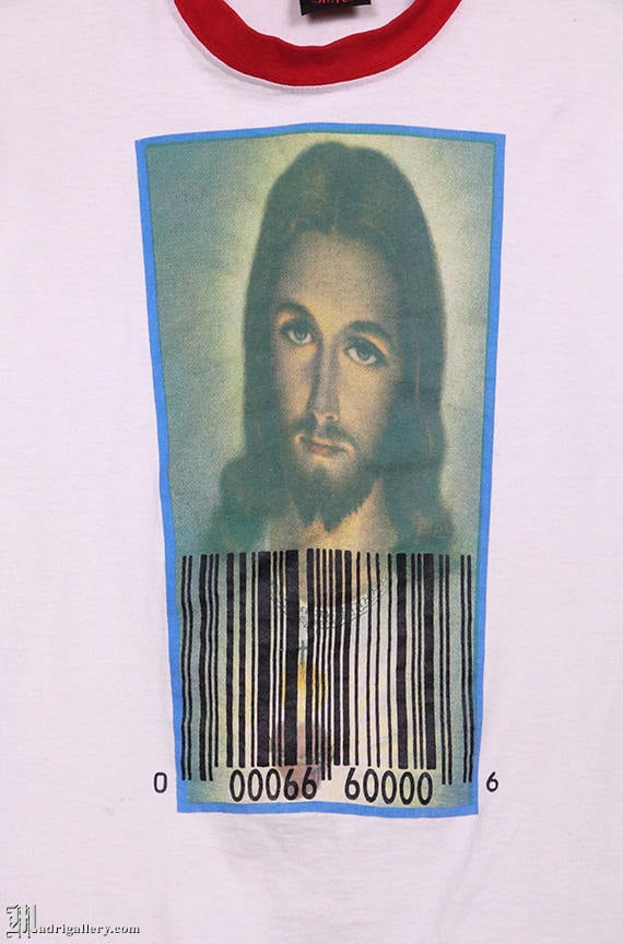 Jesus Christ Barcode T-shirt, Vintage Rare Archaic Smile T-shirt