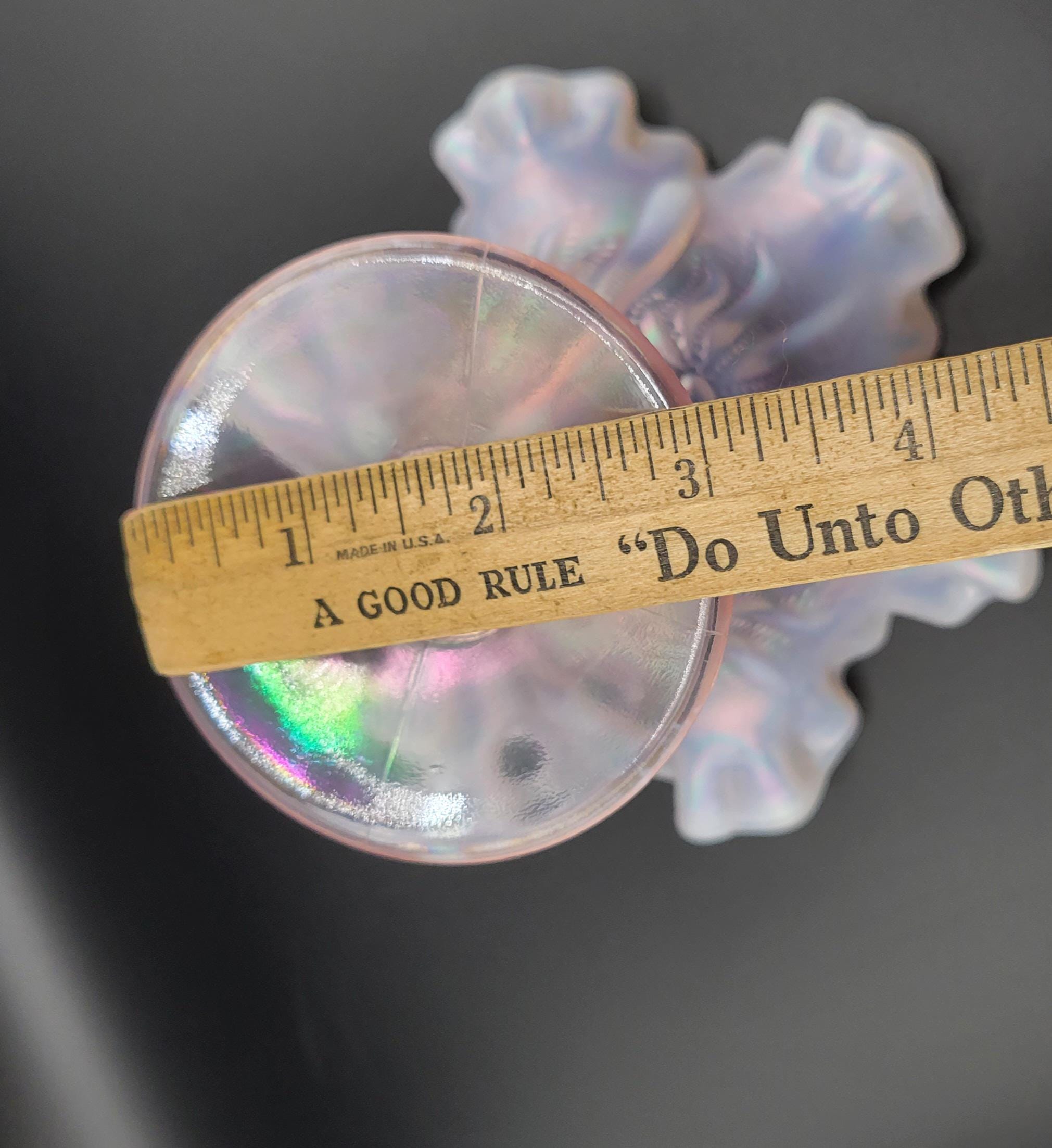 ヴィンテージ フェントン ピンク オパールセント コンポート