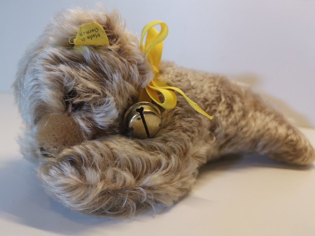 VTG Steiff Floppy Zotty Sleeping Lying Teddy Bear, 17 Cm, 1960s
